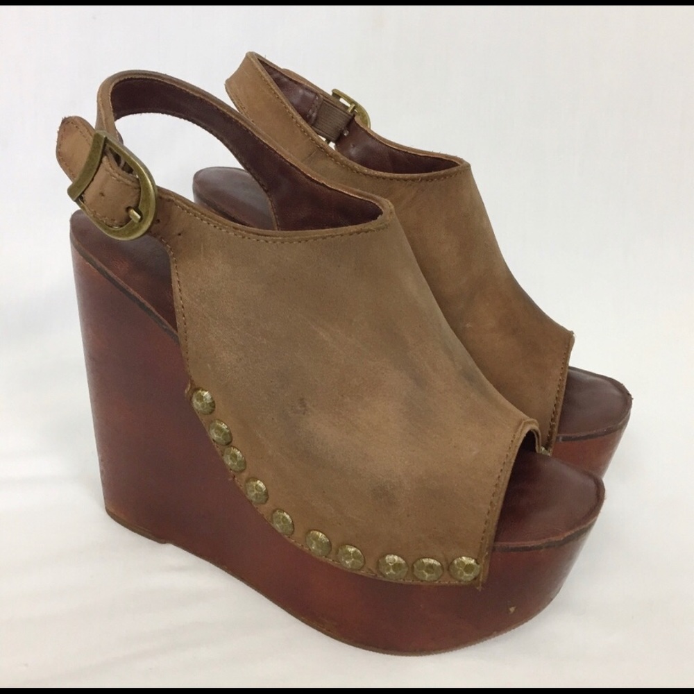 Jeffrey Campbell Snick Wood Platform Wedge 6M
